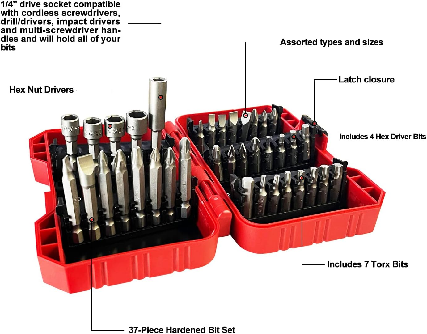 37 Piece Impact Screwdriver