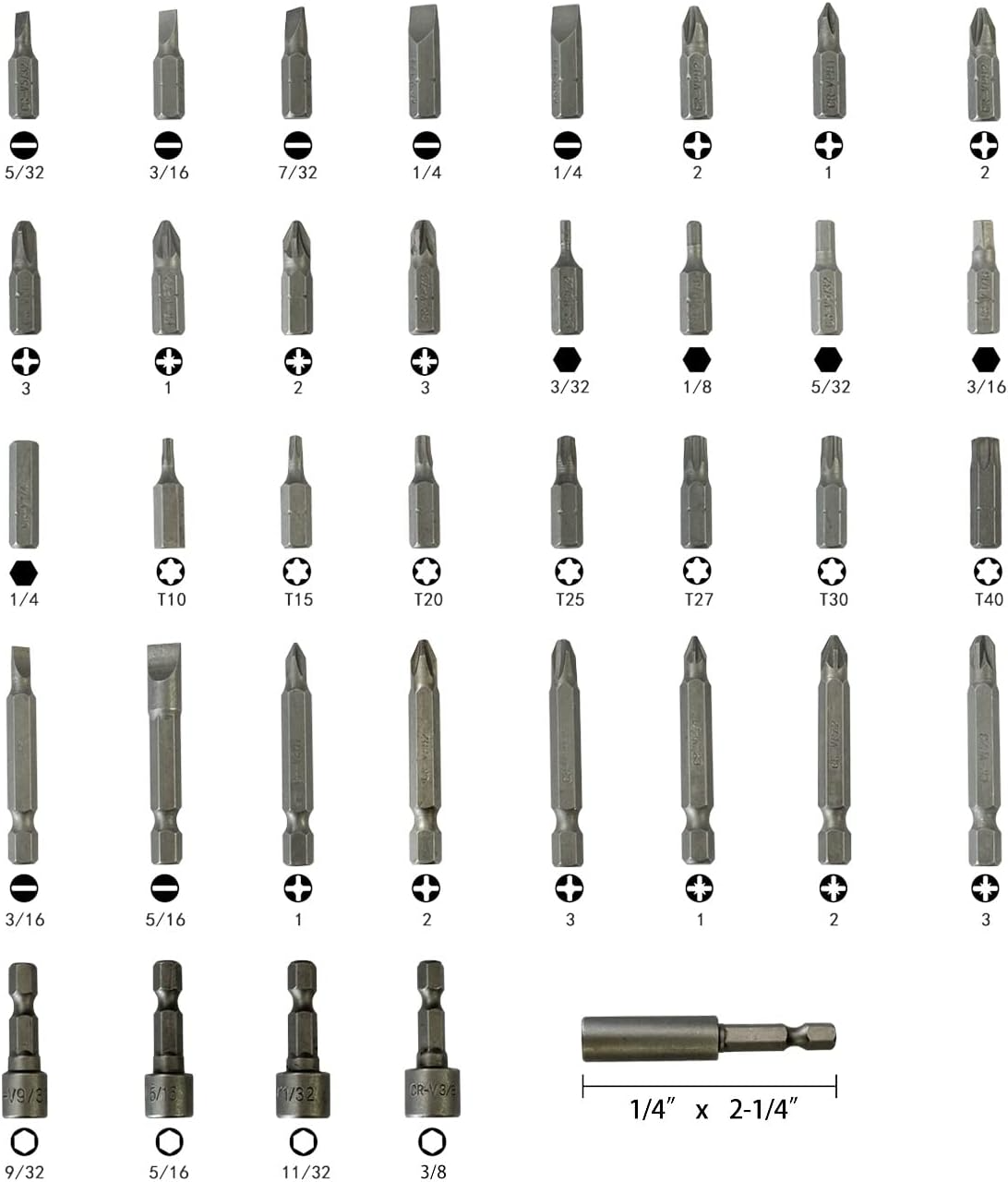 37 Piece Impact Screwdriver