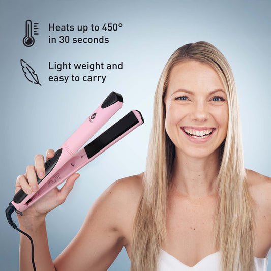 Hair Styling Power Bundle: One Step Hair Dryer & Volumizer Brush + Professional Salon Quality Flat Iron